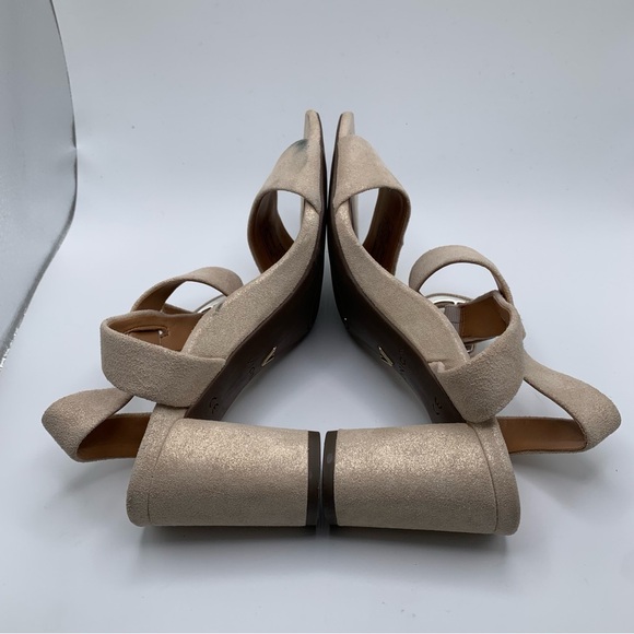 Vionic Zinfandel Women's ankle strap suede gold heel size 6 wedding party 1708 - Picture 8 of 11